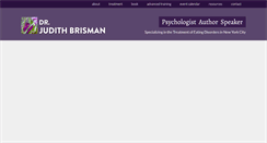 Desktop Screenshot of drjudithbrisman.com